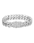 13mm white gold ice prong cuban bracelet by Iceman Society