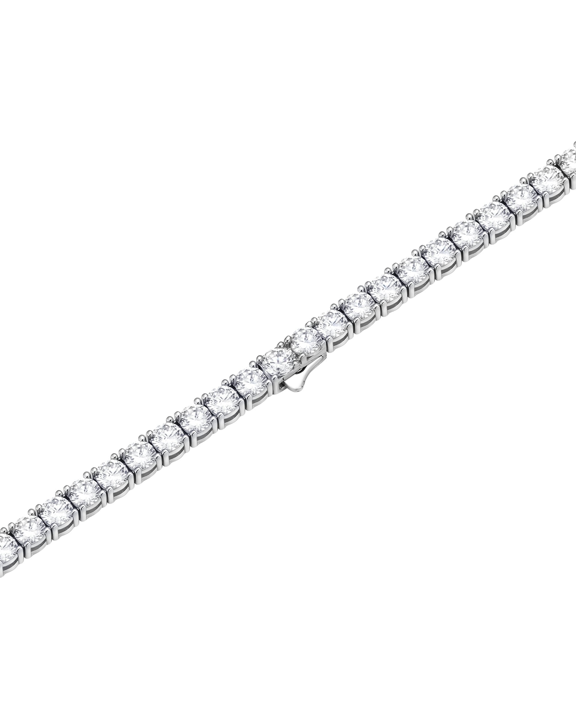 4mm white gold tennis necklace by Iceman Society