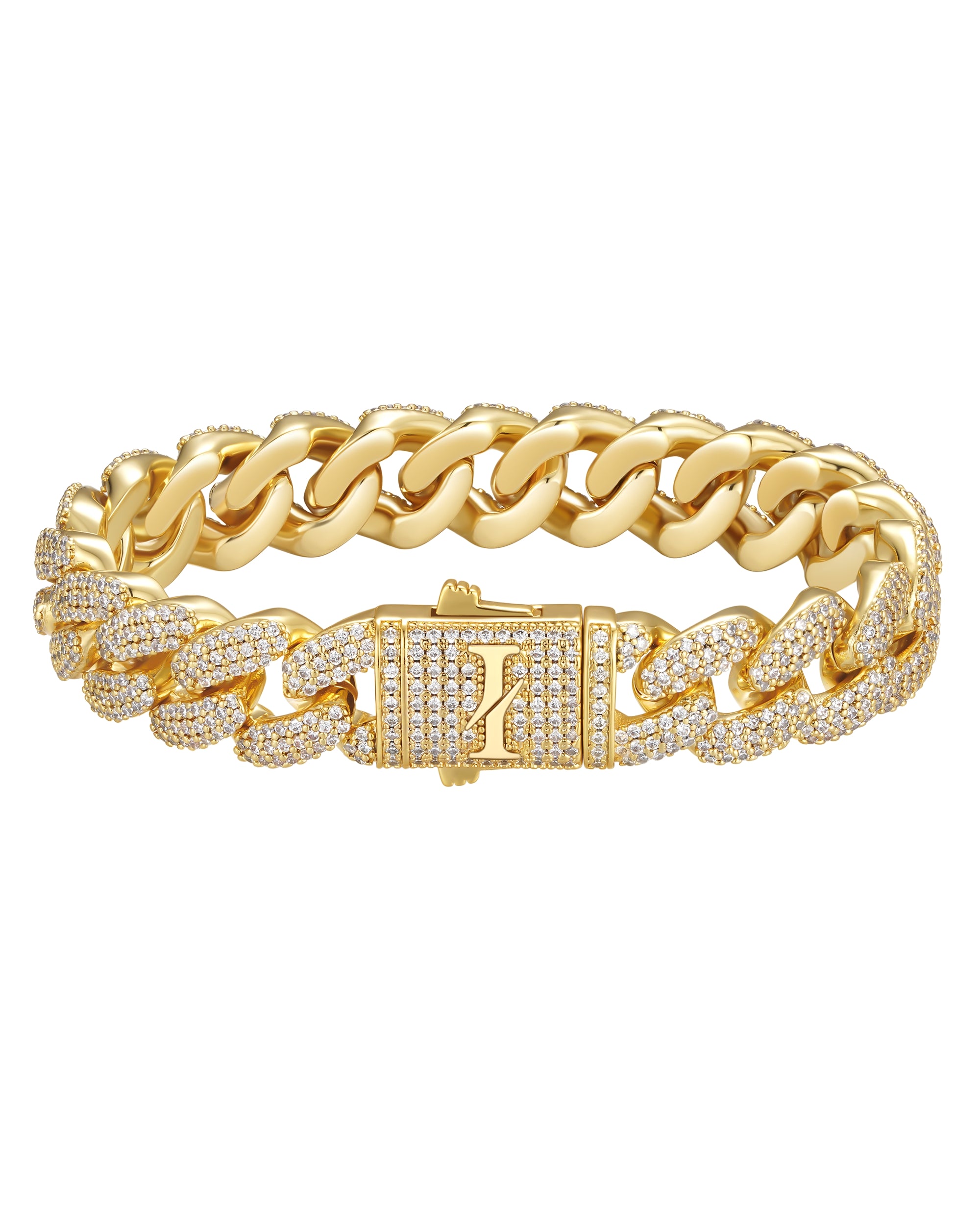 12mm 18k gold iceman cuban bracelet by Iceman Society