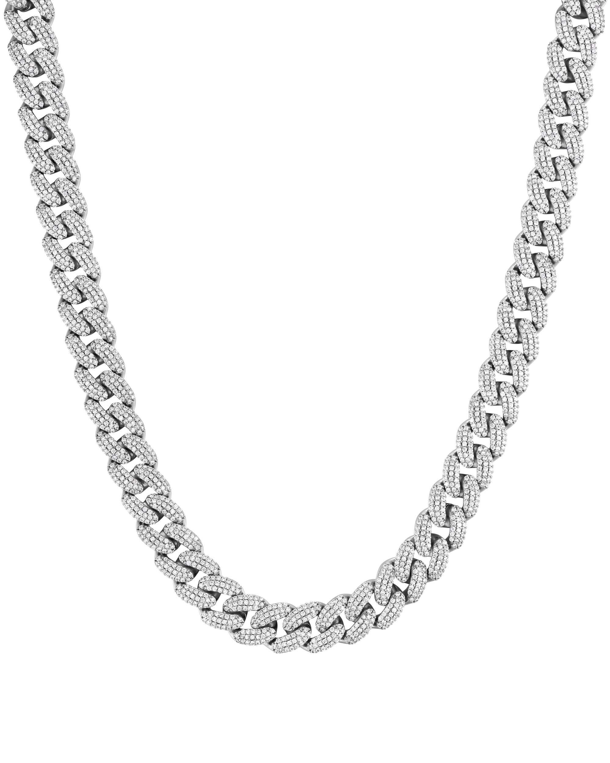 12mm white gold iceman cuban necklace by Iceman Society