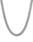12mm white gold plain cuban necklace by Iceman Society