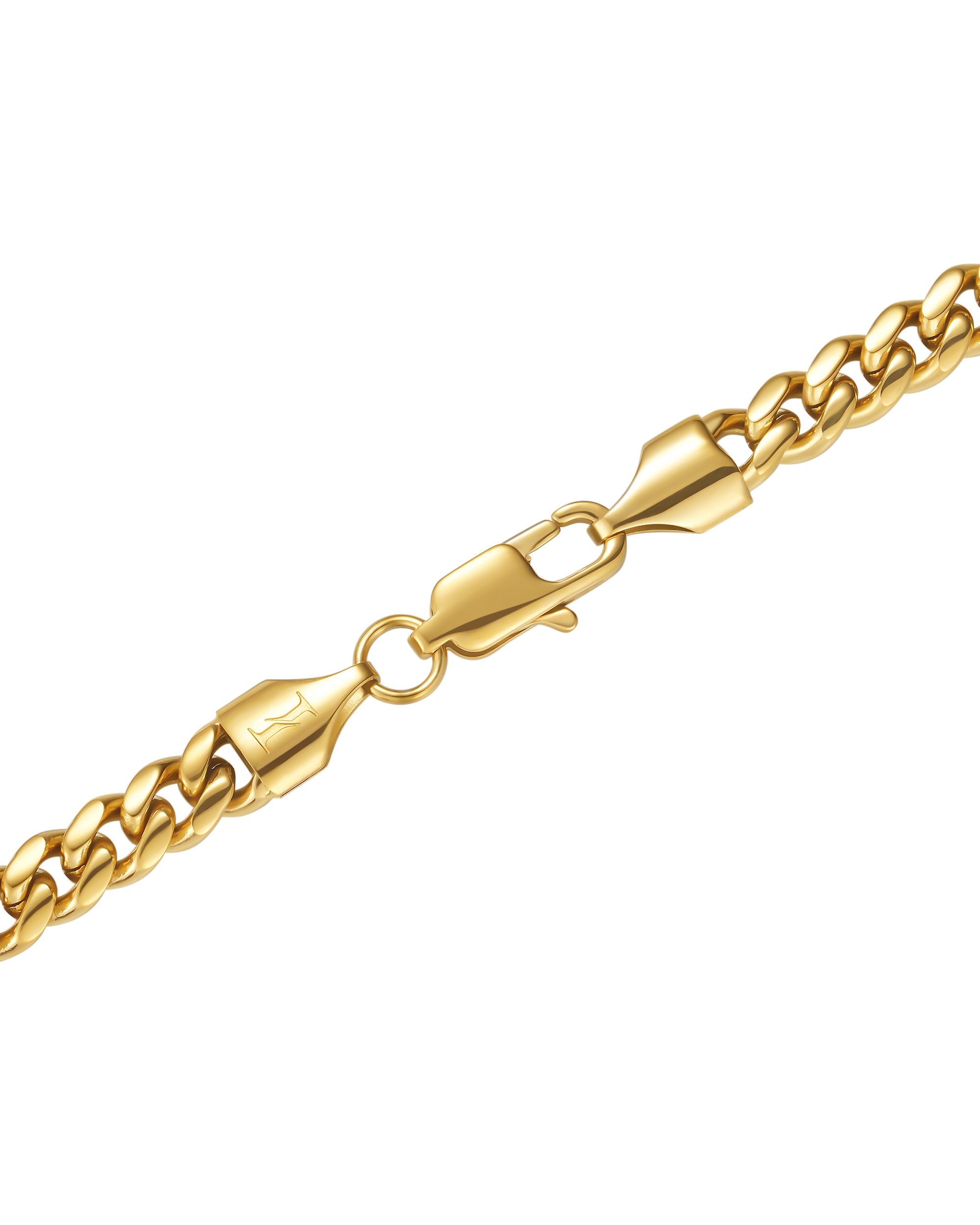 5mm 18k gold plain cuban necklace by Iceman Society